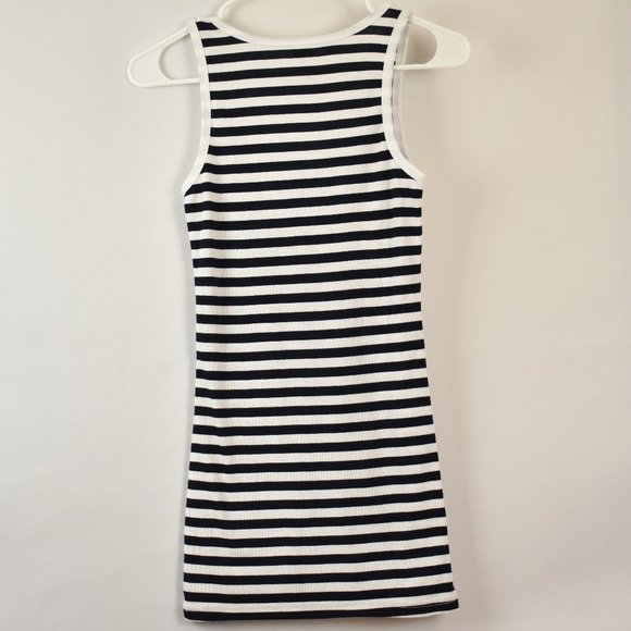 Sideline Apparel Large University of Michigan Black and White Striped Tank Top - Picture 8 of 8